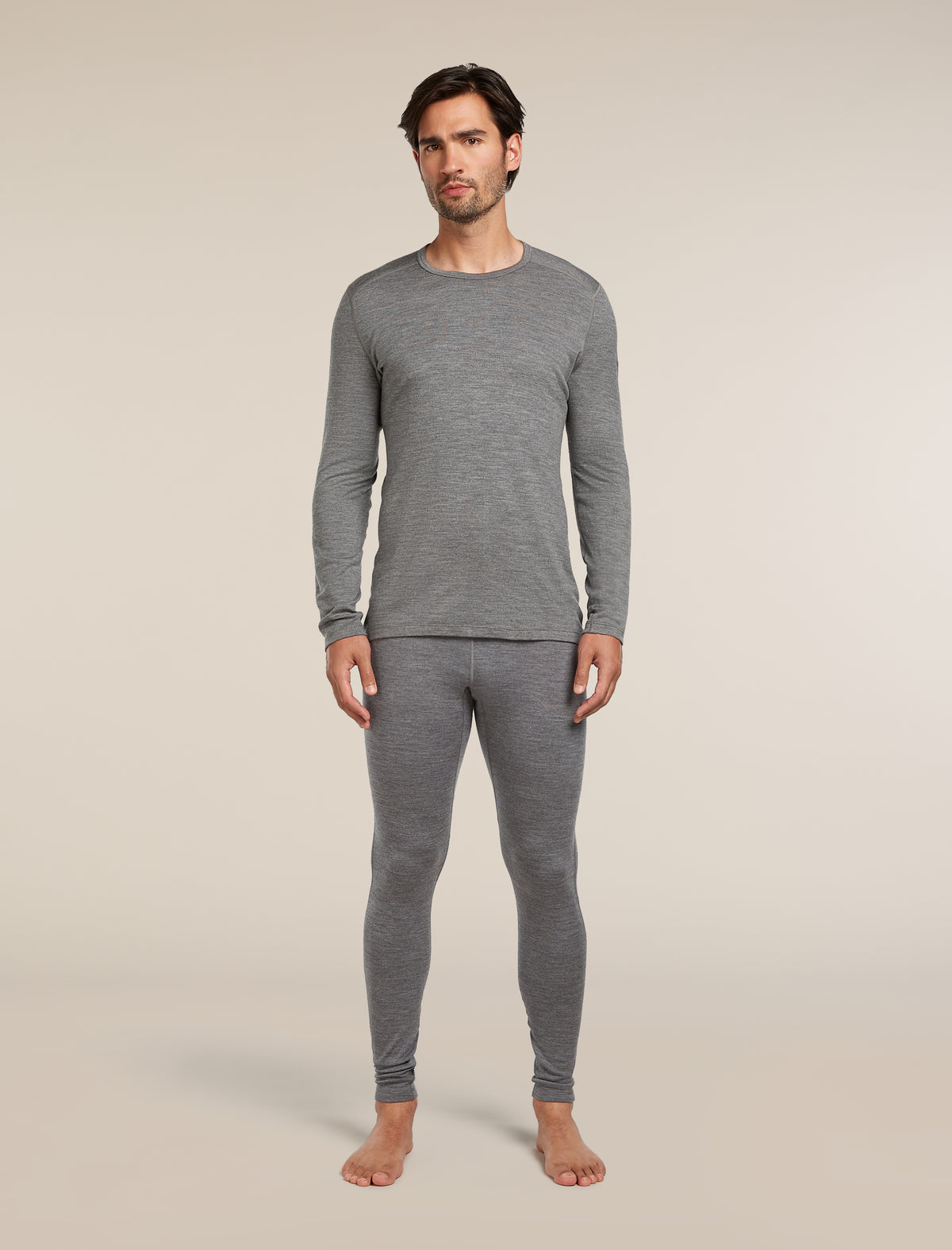 Haut col rond isotherme à manches longues 260 Tech en mérinos Homme Gritstone Heather - 3