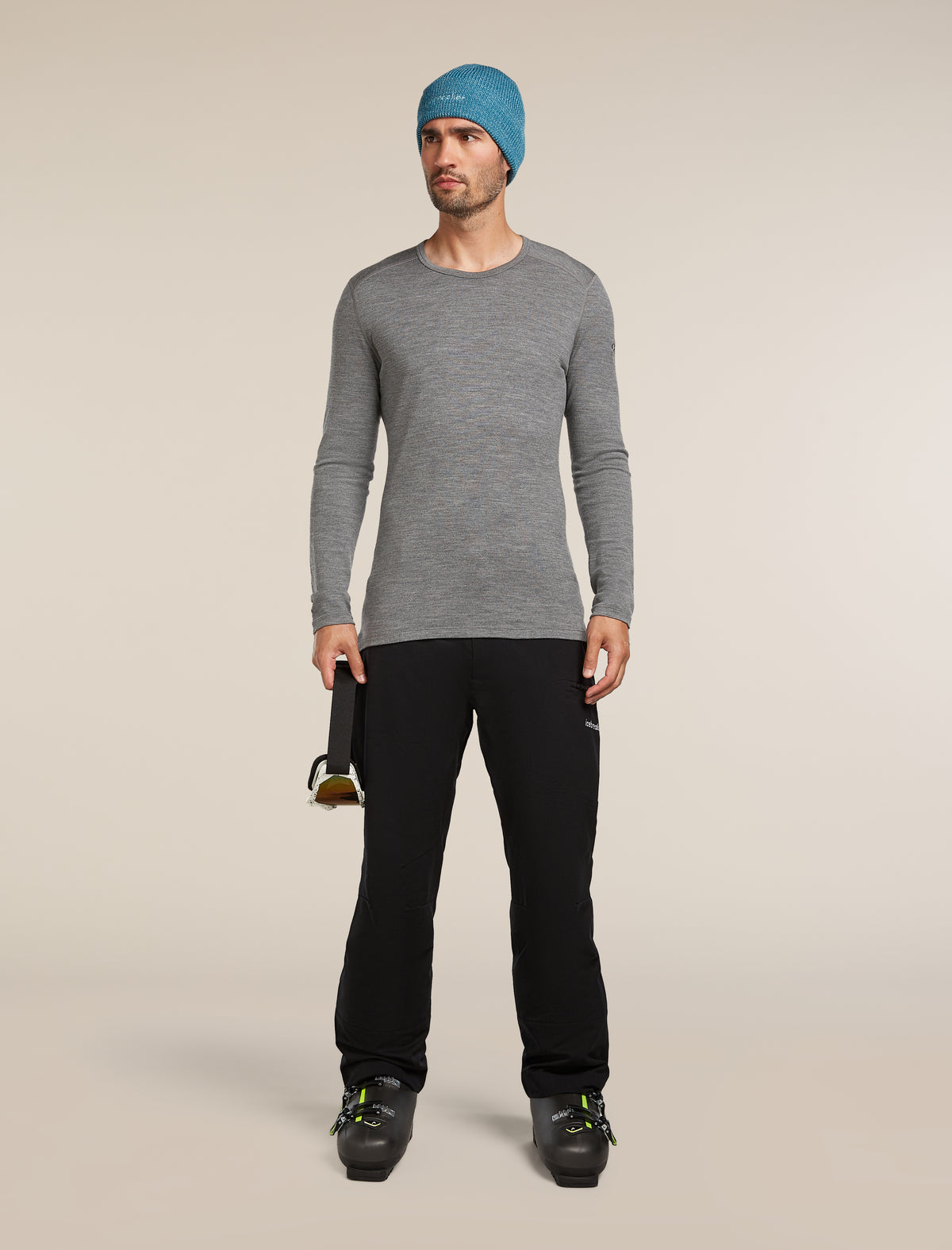 Haut col rond isotherme à manches longues 260 Tech en mérinos Homme Gritstone Heather - 4