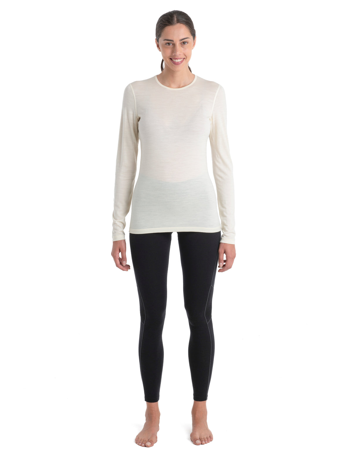 Women's Merino 200 Oasis Long Sleeve Crewe Thermal Top Undyed - 3