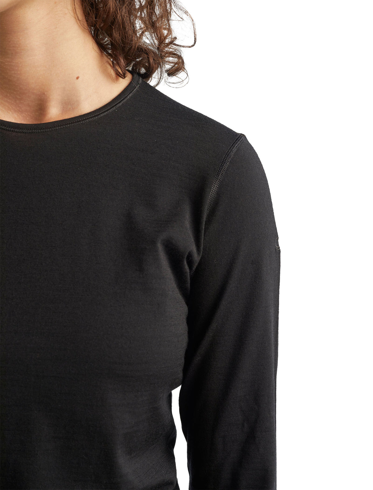 Women's Merino 200 Oasis Long Sleeve Crewe Thermal Top Black - 7