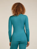 Women's Merino 200 Oasis Long Sleeve Crewe Thermal Top Topaz - 2