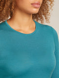 Women's Merino 200 Oasis Long Sleeve Crewe Thermal Top Topaz - 5