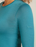 Women's Merino 200 Oasis Long Sleeve Crewe Thermal Top Topaz - 6