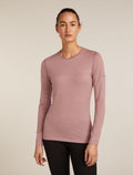 Women's Merino 200 Oasis Long Sleeve Crewe Thermal Top Summit/Blush - 1