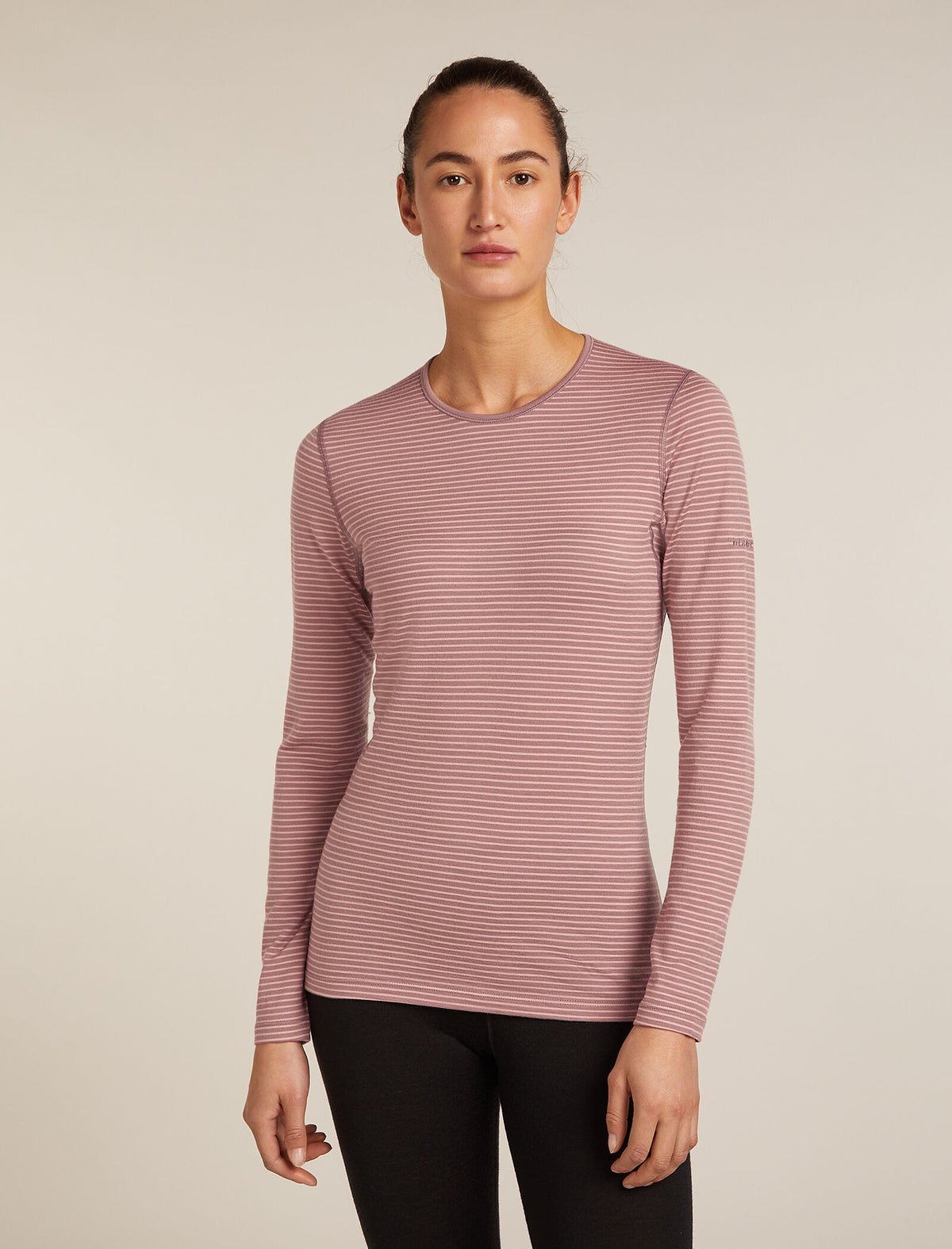 Women's Merino 200 Oasis Long Sleeve Crewe Thermal Top Summit/Blush - 1