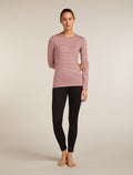 Women's Merino 200 Oasis Long Sleeve Crewe Thermal Top Summit/Blush - 3