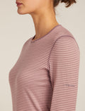 Women's Merino 200 Oasis Long Sleeve Crewe Thermal Top Summit/Blush - 5