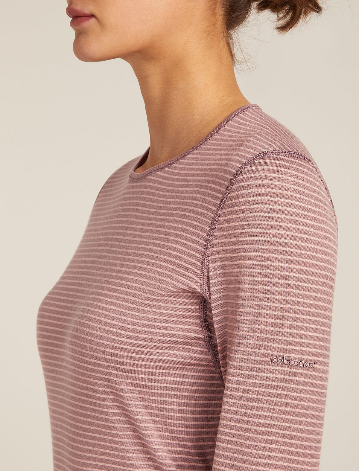 Women's Merino 200 Oasis Long Sleeve Crewe Thermal Top Summit/Blush - 5