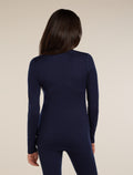 Women's Merino 200 Oasis Long Sleeve Crewe Thermal Top Midnight Navy - 2