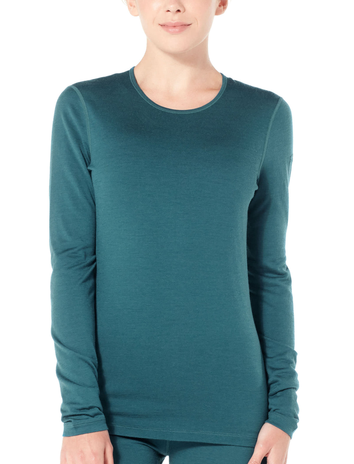 Women's Merino 200 Oasis Long Sleeve Crewe Thermal Top Midnight Navy - 2