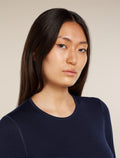 Women's Merino 200 Oasis Long Sleeve Crewe Thermal Top Midnight Navy - 6