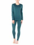 Women's Merino 200 Oasis Long Sleeve Crewe Thermal Top Midnight Navy - 4
