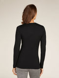 Women's Merino 200 Oasis Long Sleeve Crewe Thermal Top Black unboxed - 1