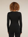Women's Merino 200 Oasis Long Sleeve Scoop Thermal Top Black - 2