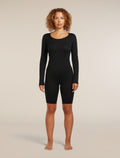Women's Merino 200 Oasis Long Sleeve Scoop Thermal Top Black - 3