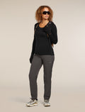 Women's Merino 200 Oasis Long Sleeve Scoop Thermal Top Black - 4