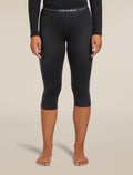 Women's Merino 200 Oasis 3/4 Thermal Leggings Black - 1