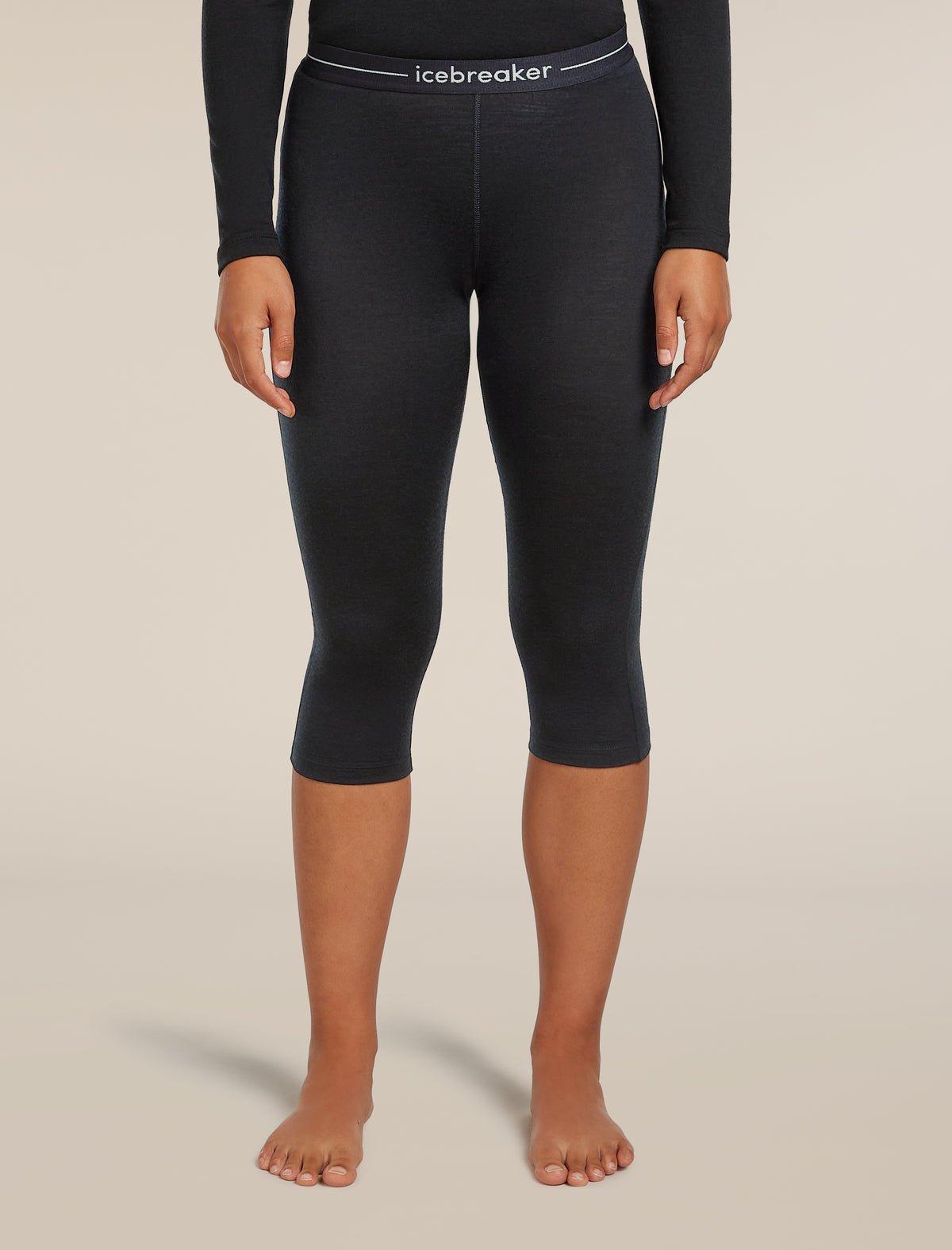 Women's Merino 200 Oasis 3/4 Thermal Leggings Black - 1