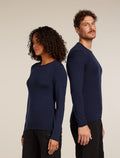 Women's Merino 260 Tech Long Sleeve Crewe Thermal Top Midnight Navy - 2