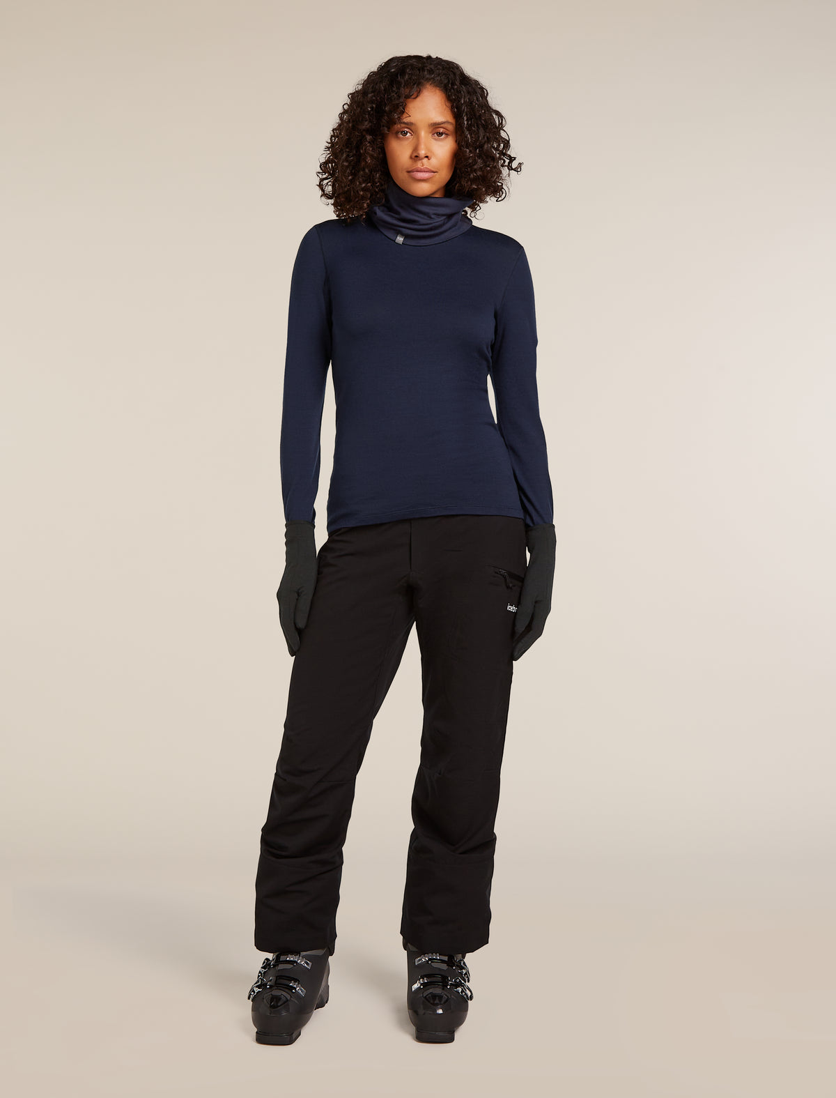 Women's Merino 260 Tech Long Sleeve Crewe Thermal Top Midnight Navy - 4