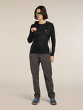 Women's Merino 175 Everyday Long Sleeve Crewe Thermal Top Black - 4