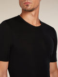 Men's Merino 175 Everyday Short Sleeve Crewe Thermal Top Black - 7