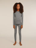 Kids’ Merino 200 Oasis Long Sleeve Crewe Thermal Top Gritstone Heather - 6
