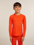 Kids’ Merino 200 Oasis Long Sleeve Crewe Thermal Top Fervid - 1