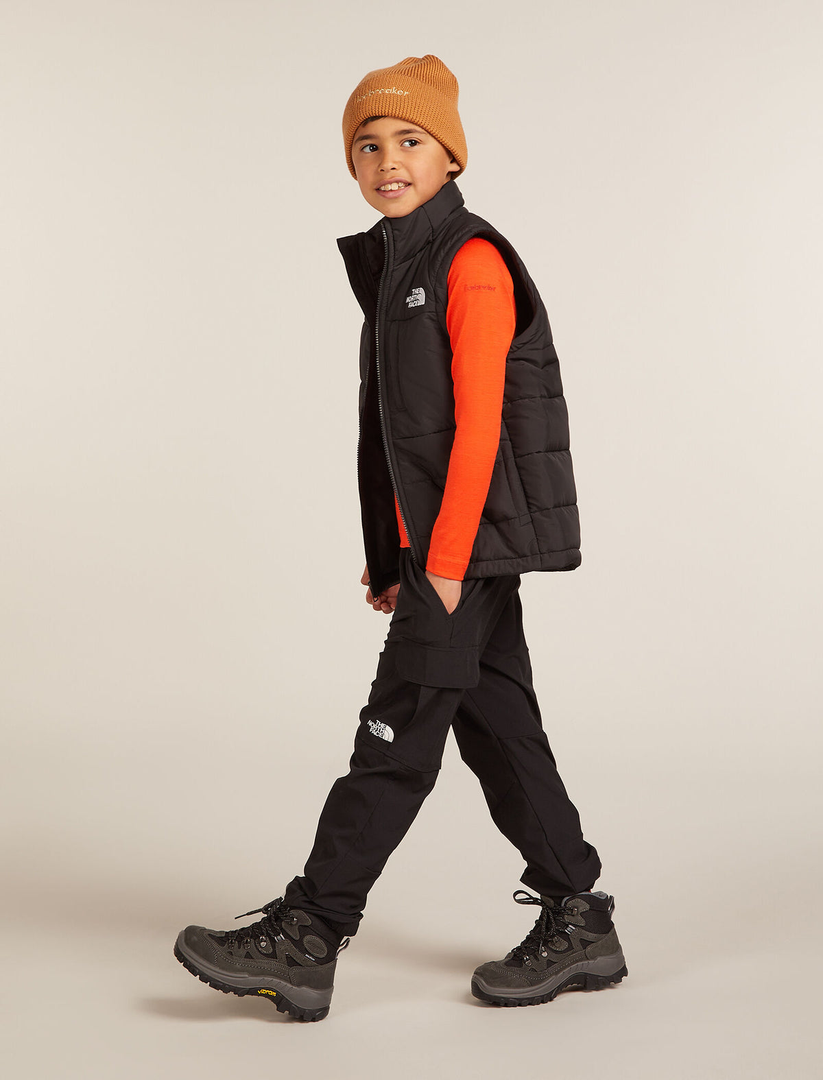 Kids’ Merino 200 Oasis Long Sleeve Crewe Thermal Top Fervid - 4