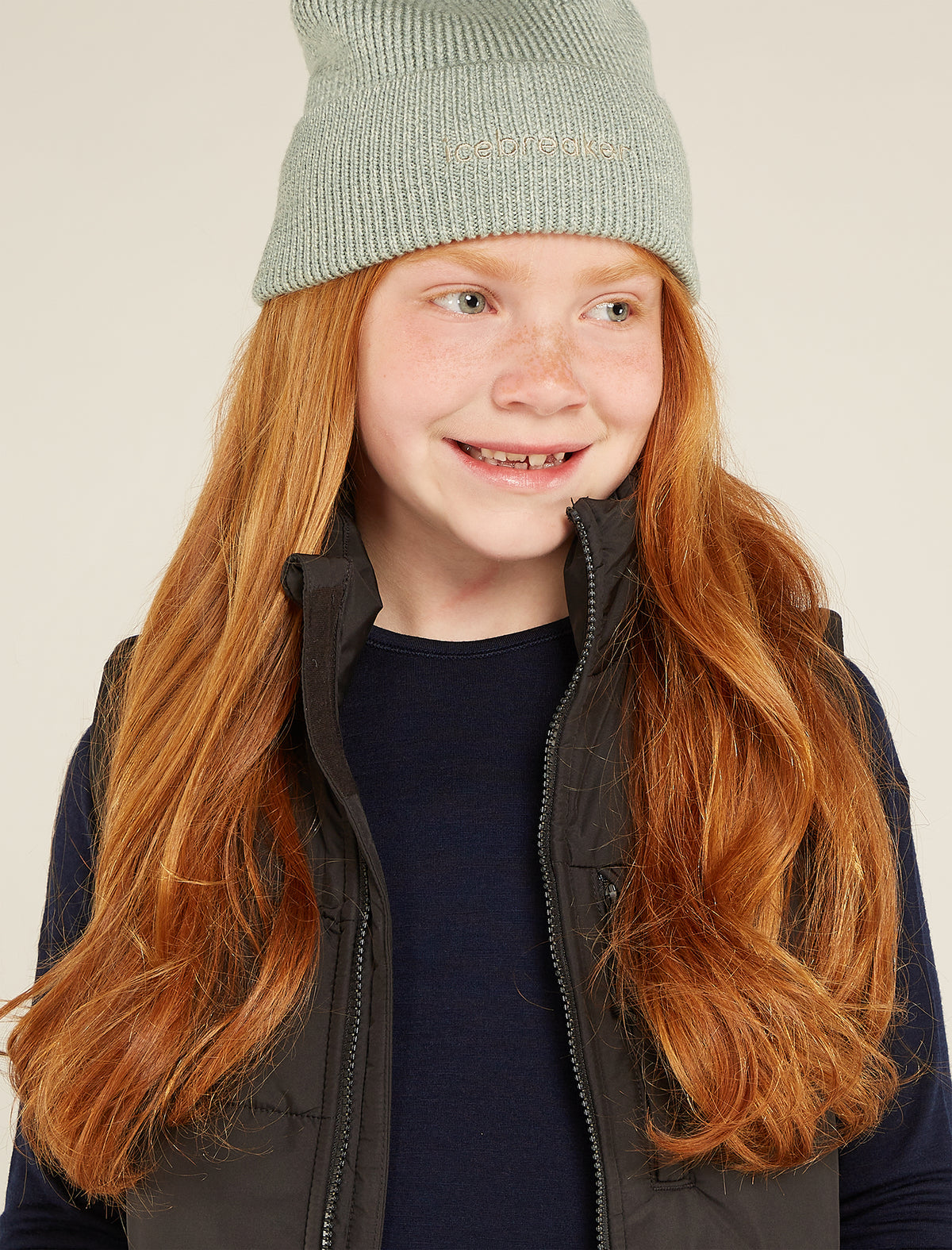 Kids’ Merino 200 Oasis Long Sleeve Crewe Thermal Top Midnight Navy - 11