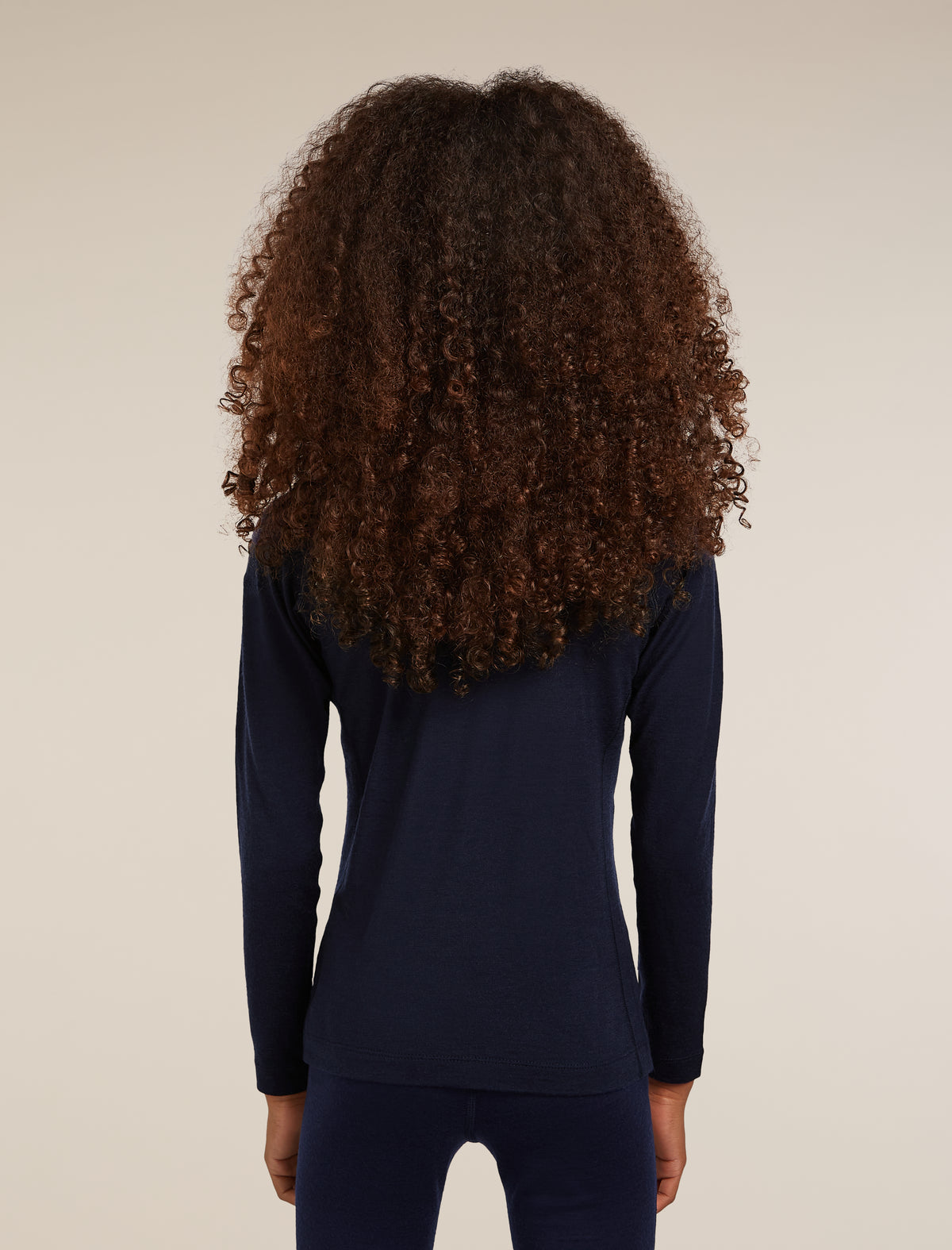 Kids’ Merino 200 Oasis Long Sleeve Crewe Thermal Top Midnight Navy - 2
