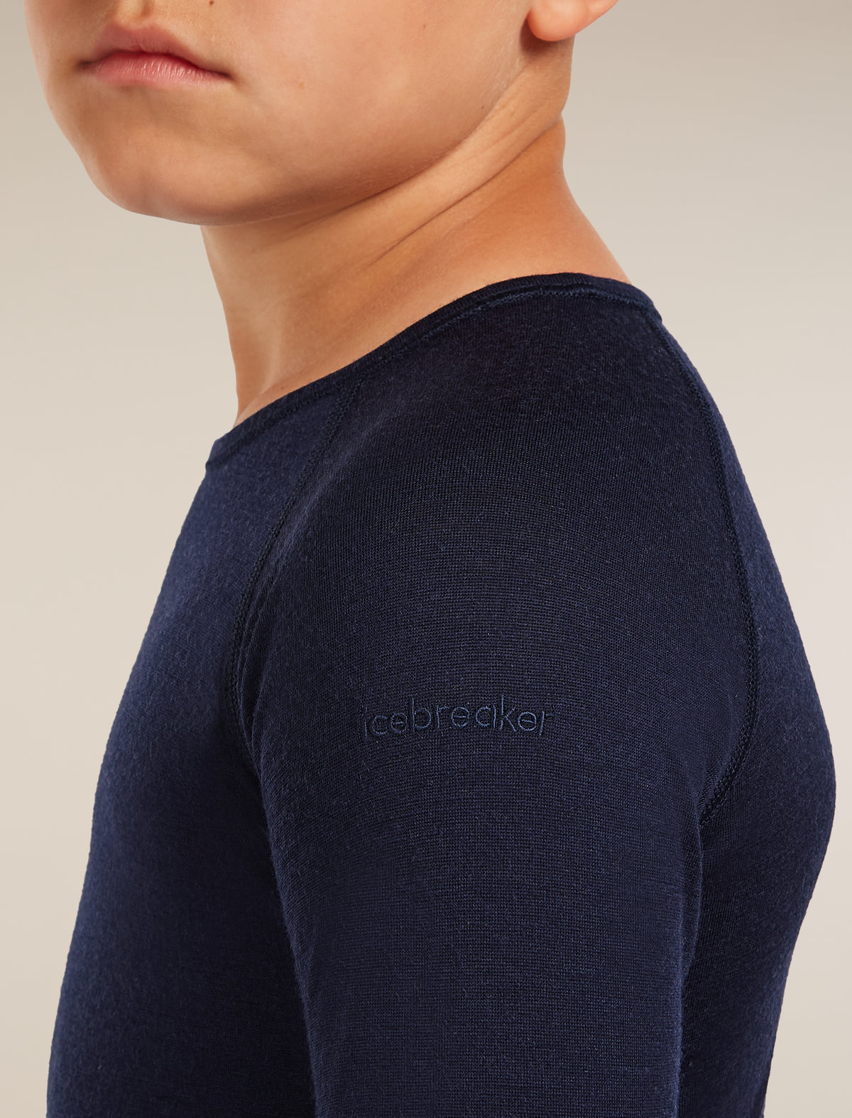 Kids’ Merino 200 Oasis Long Sleeve Crewe Thermal Top Midnight Navy - 12