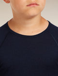 Kids’ Merino 200 Oasis Long Sleeve Crewe Thermal Top Midnight Navy - 14