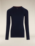 Kids’ Merino 200 Oasis Long Sleeve Crewe Thermal Top Midnight Navy - 15