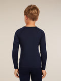 Kids’ Merino 200 Oasis Long Sleeve Crewe Thermal Top Midnight Navy - 4
