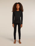 Kids’ Merino 200 Oasis Thermal Leggings Black - 6