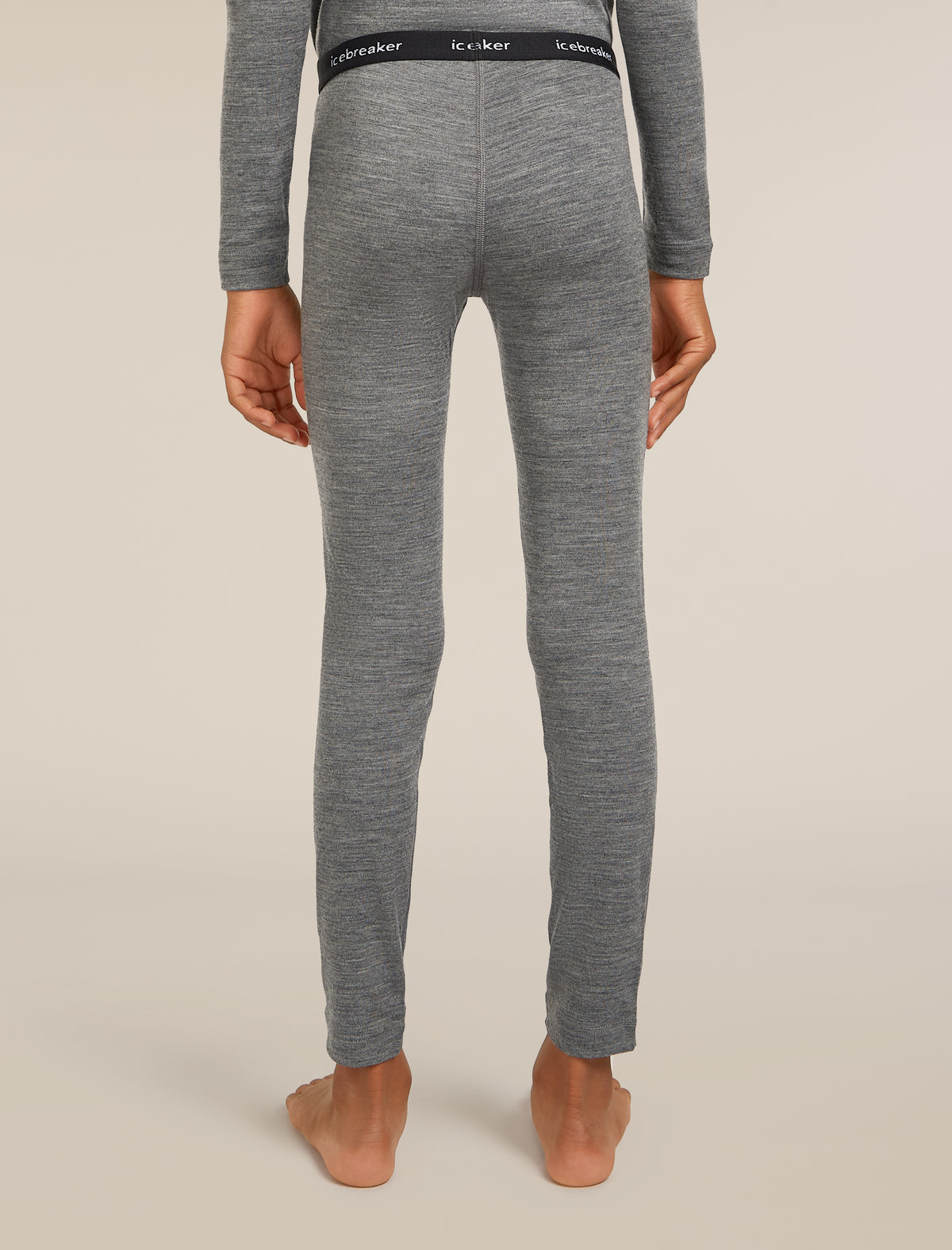 Kids’ Merino 200 Oasis Thermal Leggings Gritstone Heather - 2
