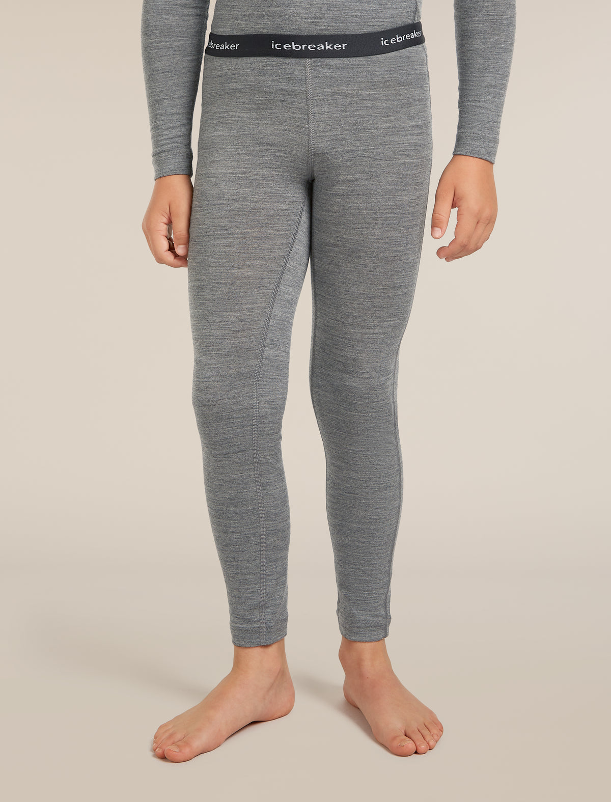 Kids’ Merino 200 Oasis Thermal Leggings Gritstone Heather - 3
