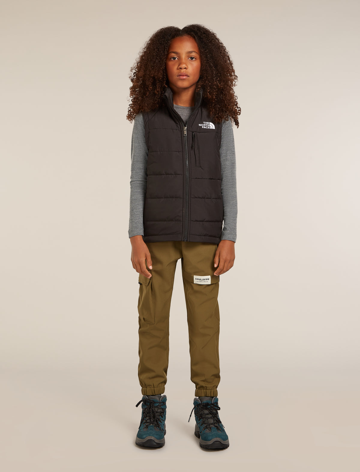 Kids’ Merino 200 Oasis Thermal Leggings Gritstone Heather - 7