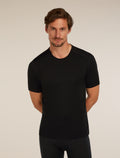 Haut col rond isotherme Oasis Short Sleeve Crewe 200 en mérinos Men's Black - 1
