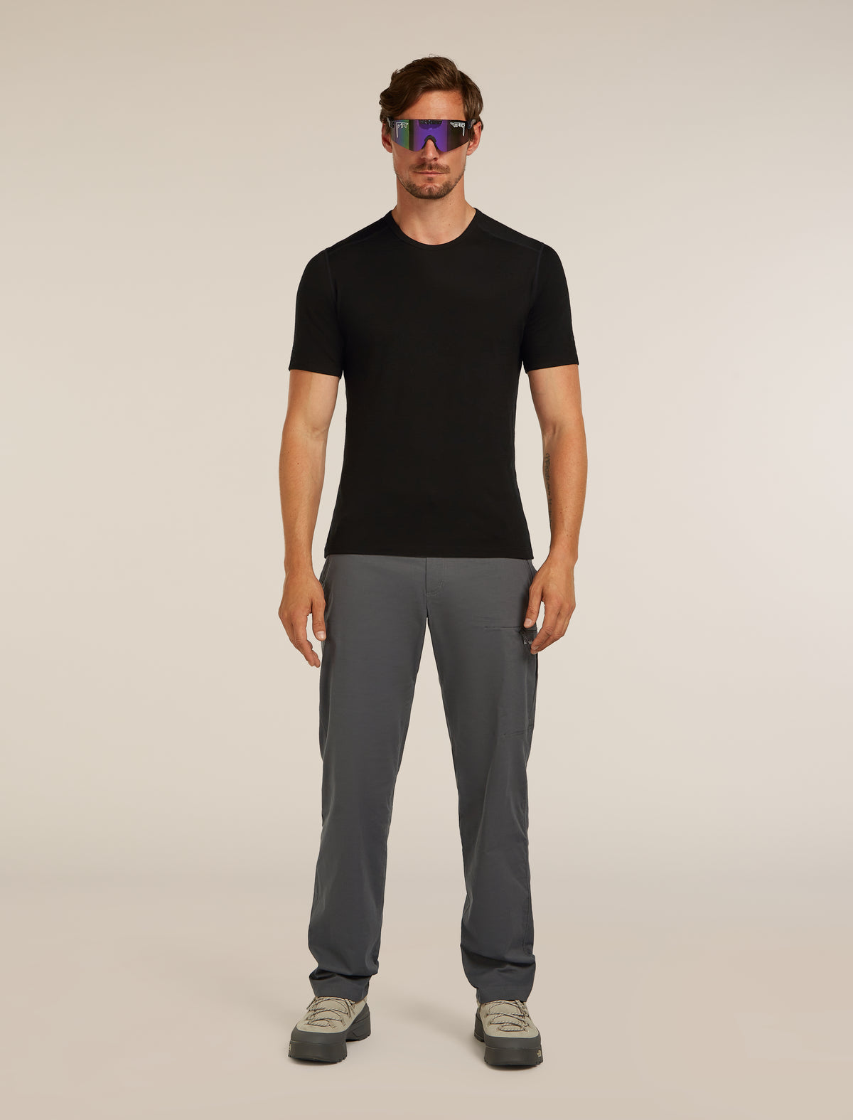 Haut col rond isotherme Oasis Short Sleeve Crewe 200 en mérinos Men's Black - 4