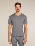 Men's Merino 200 Oasis Short Sleeve Crewe Thermal Top Gritstone Heather - 1