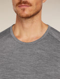 Men's Merino 200 Oasis Short Sleeve Crewe Thermal Top Gritstone Heather - 8