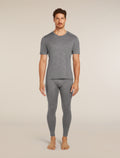 Men's Merino 200 Oasis Short Sleeve Crewe Thermal Top Gritstone Heather - 4
