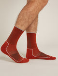 Men's Merino Blend Hike Cool-Lite™ 3Q Crew Socks Molten/Snow - 2