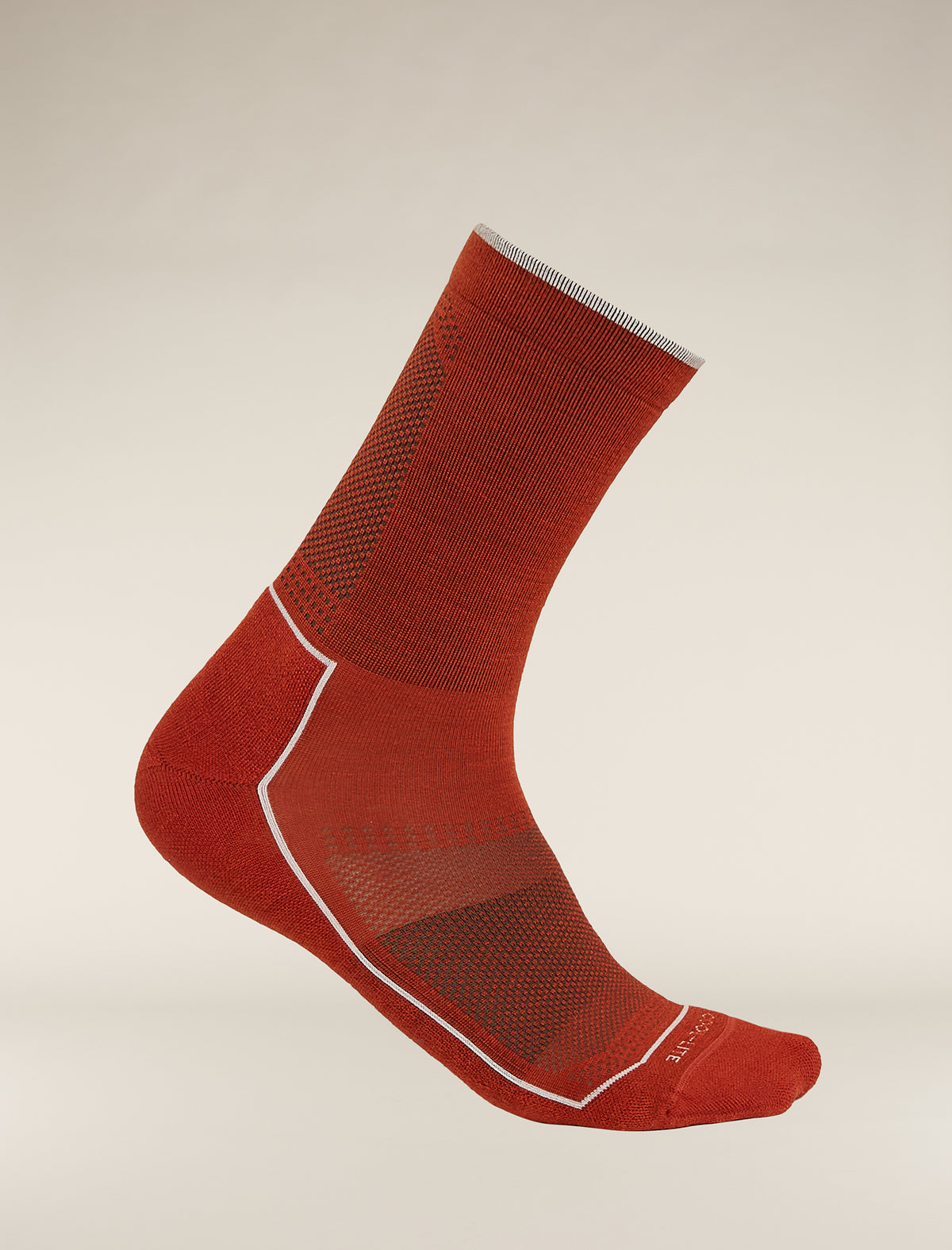 Men's Merino Blend Hike Cool-Lite™ 3Q Crew Socks Molten/Snow - 4
