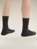Men's Merino Blend Hike Cool-Lite™ 3Q Crew Socks Jet Heather/Monsoon - 2