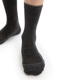 Men's Merino Blend Hike Cool-Lite™ 3Q Crew Socks Jet Heather/Monsoon - 3