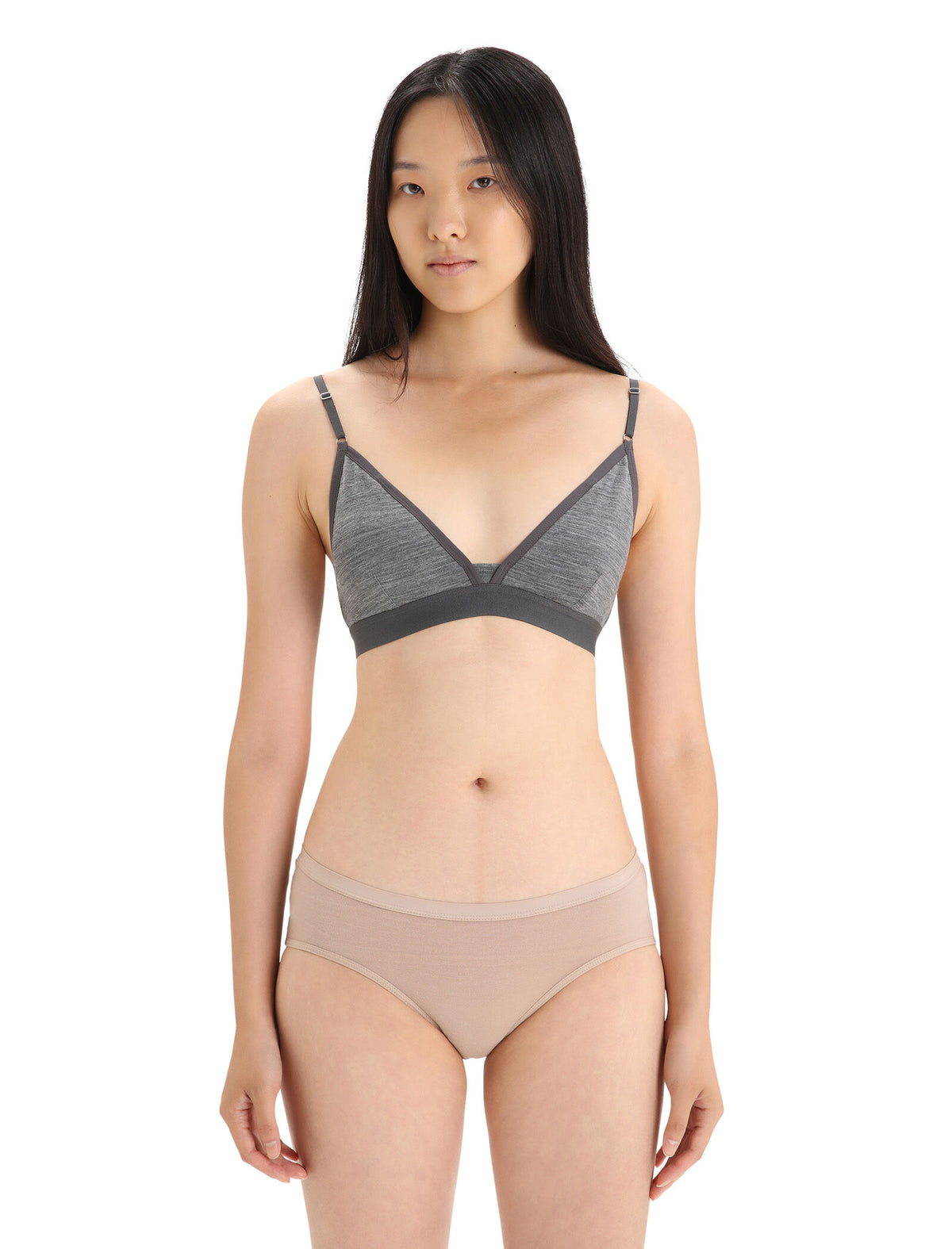 Women's Merino 150 Siren Bra Gritstone Heather - 1