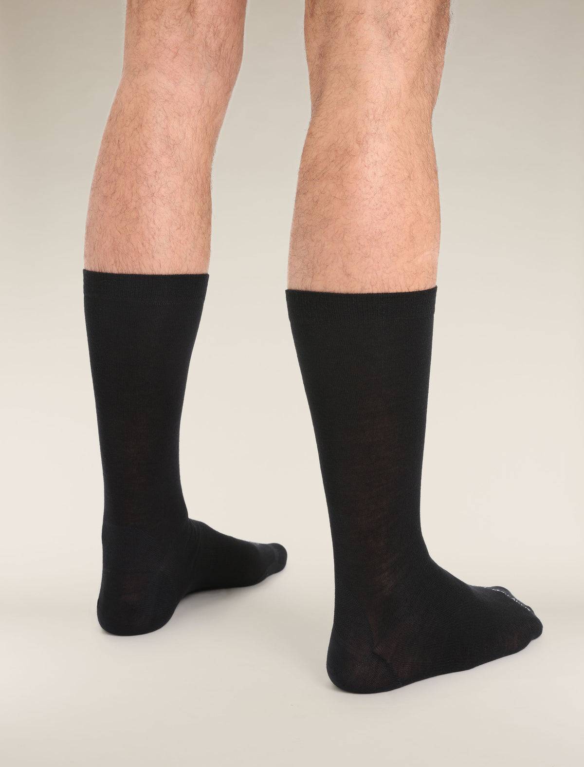 Men's Merino Lifestyle Fine Gauge Crew Socks Black - 2